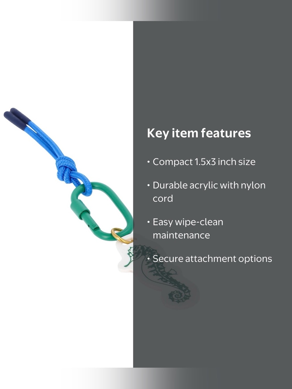 Seahorse Keychain Accessory - Picture 2 of 3